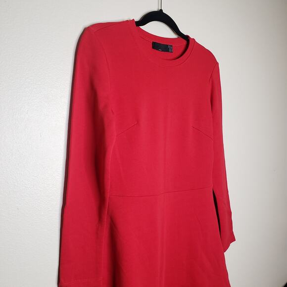 Zara| Red Skater Dress - Picture 3 of 9